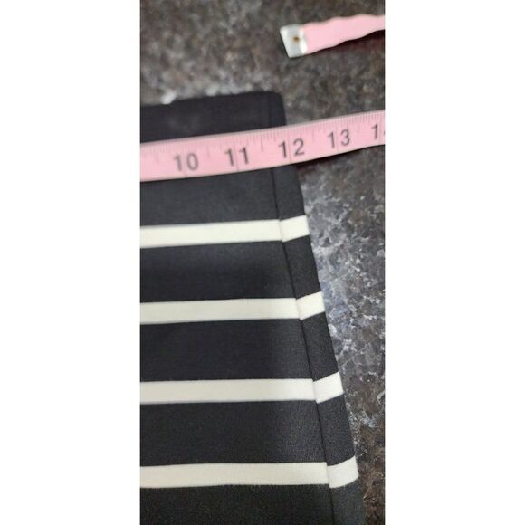 Bebe Black and White Striped XS Stretch Pencil Skirt - Picture 5 of 9